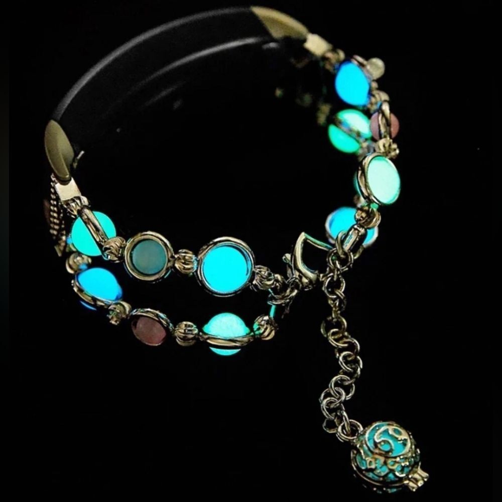 Luminous Beaded Bracelet Watchband SILVER 20mm SAMSUNG ANDROID NEW FANCY BANDS